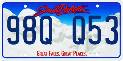 SD license plate 98QQ53