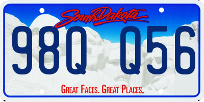 SD license plate 98QQ56