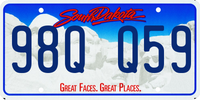 SD license plate 98QQ59