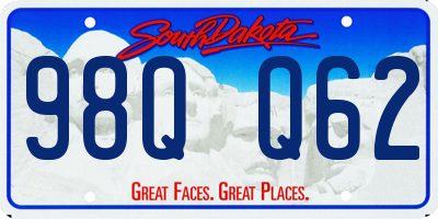 SD license plate 98QQ62