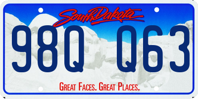 SD license plate 98QQ63