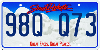 SD license plate 98QQ73