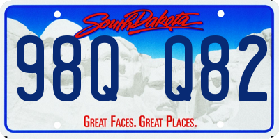SD license plate 98QQ82