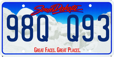 SD license plate 98QQ93