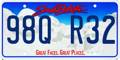 SD license plate 98QR32