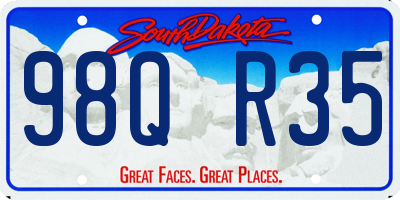 SD license plate 98QR35