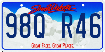 SD license plate 98QR46
