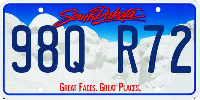 SD license plate 98QR72
