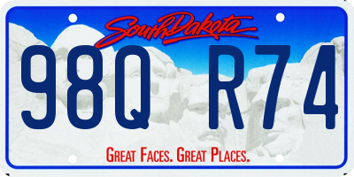 SD license plate 98QR74