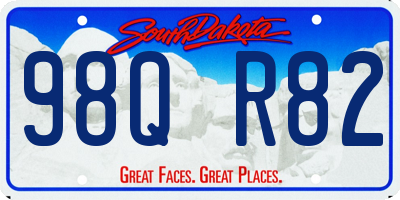 SD license plate 98QR82