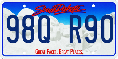 SD license plate 98QR90
