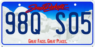 SD license plate 98QS05