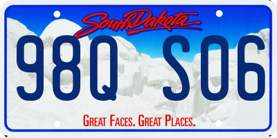 SD license plate 98QS06