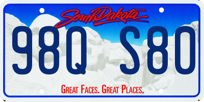 SD license plate 98QS80