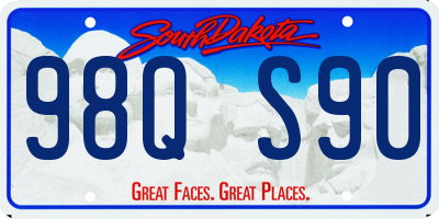 SD license plate 98QS90