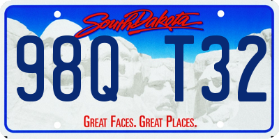 SD license plate 98QT32