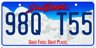 SD license plate 98QT55