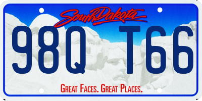 SD license plate 98QT66