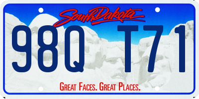 SD license plate 98QT71