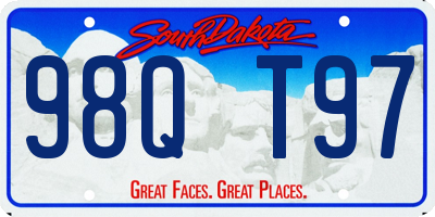 SD license plate 98QT97