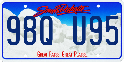SD license plate 98QU95