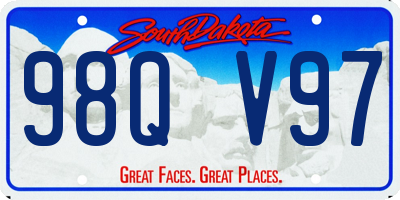 SD license plate 98QV97