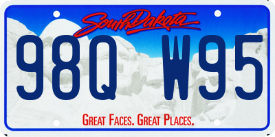 SD license plate 98QW95
