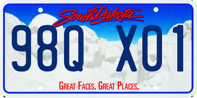 SD license plate 98QX01