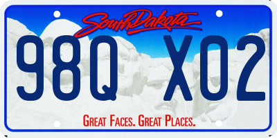SD license plate 98QX02