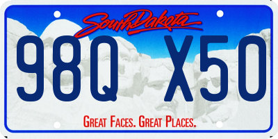 SD license plate 98QX50