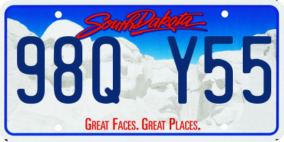 SD license plate 98QY55