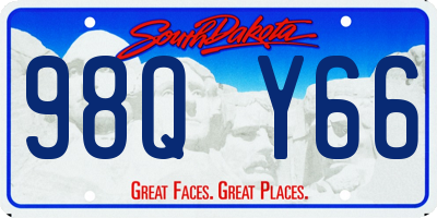 SD license plate 98QY66
