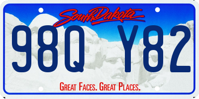 SD license plate 98QY82