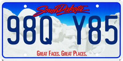 SD license plate 98QY85