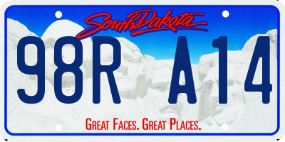 SD license plate 98RA14