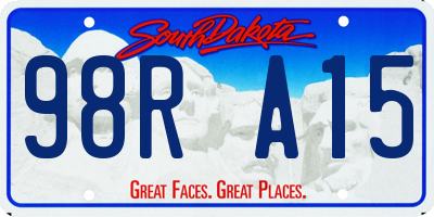 SD license plate 98RA15