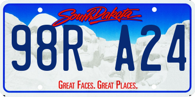 SD license plate 98RA24