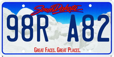 SD license plate 98RA82