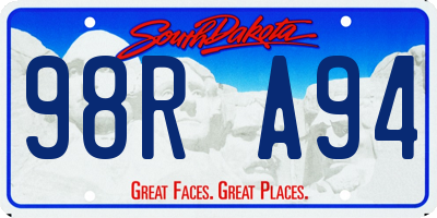 SD license plate 98RA94