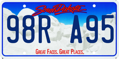 SD license plate 98RA95