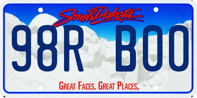 SD license plate 98RB00