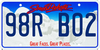 SD license plate 98RB02