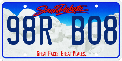 SD license plate 98RB08