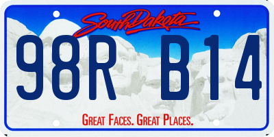 SD license plate 98RB14