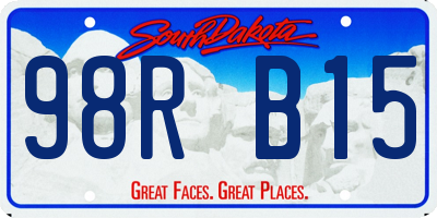 SD license plate 98RB15