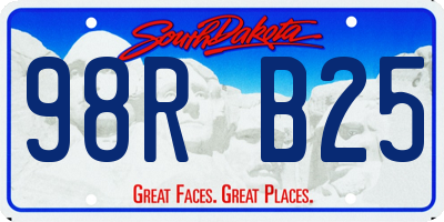 SD license plate 98RB25