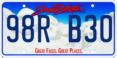 SD license plate 98RB30