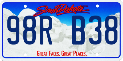 SD license plate 98RB38