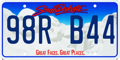 SD license plate 98RB44