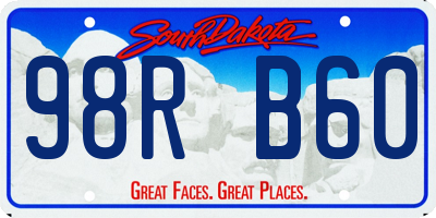 SD license plate 98RB60